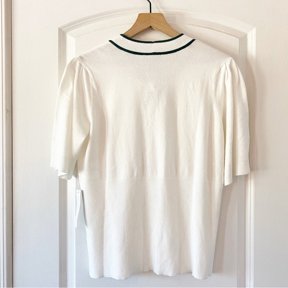 MODCLOTH Bow Thyself Ivory Tie Neck Knit Top NWT Sz XL - Picture 7 of 11